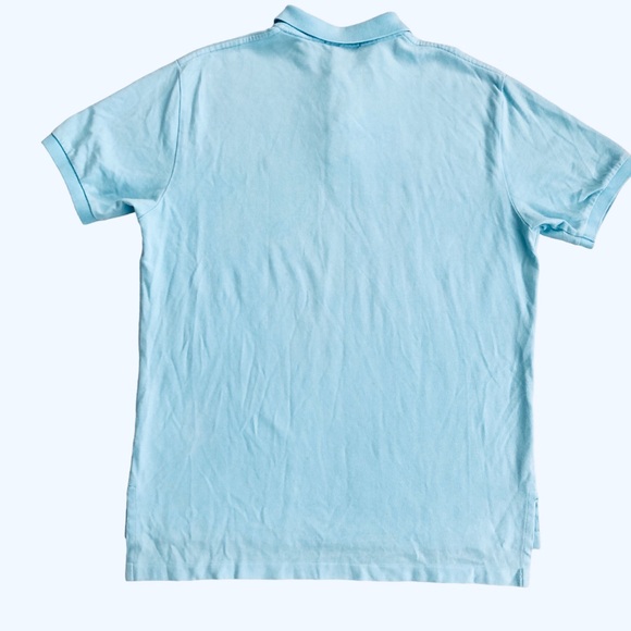Vintage Polo Ralph Lauren Turquoise Cotton Polo Shirt Men’s Size Large - Picture 6 of 7